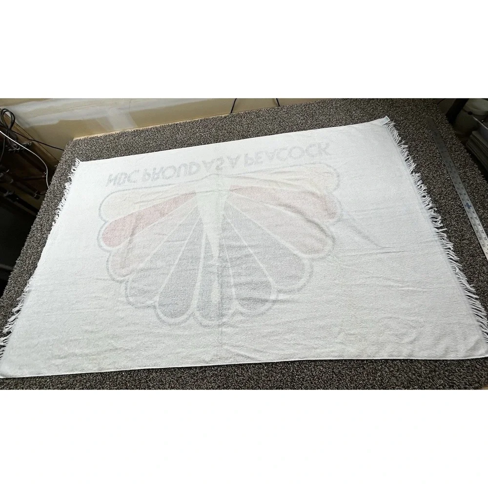 Vintage NBC Proud‎ As A Peacock Beach Towel 59x36